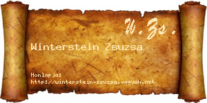 Winterstein Zsuzsa névjegykártya
