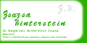 zsuzsa winterstein business card